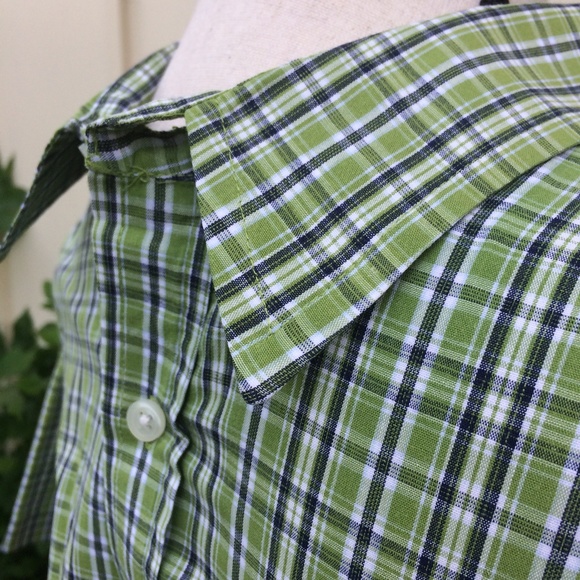 Cherokee Sz L Cotton Plaid Men Shirt - Picture 3 of 8